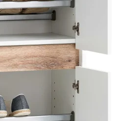 Hot Wohnen 4-türiger Schrank für Schuhe in Weiß - Etravia