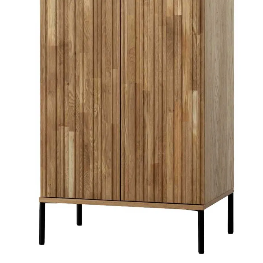 Best Wohnen 2-türiger Schrank in Eiche & Schwarz - Banyo