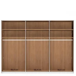 Outlet Wohnen 6-türiger Schrank mit Glas Dunkelbraun - Hung