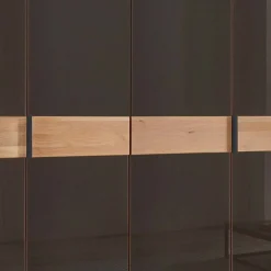 Outlet Wohnen 6-türiger Schrank mit Glas Dunkelbraun - Hung