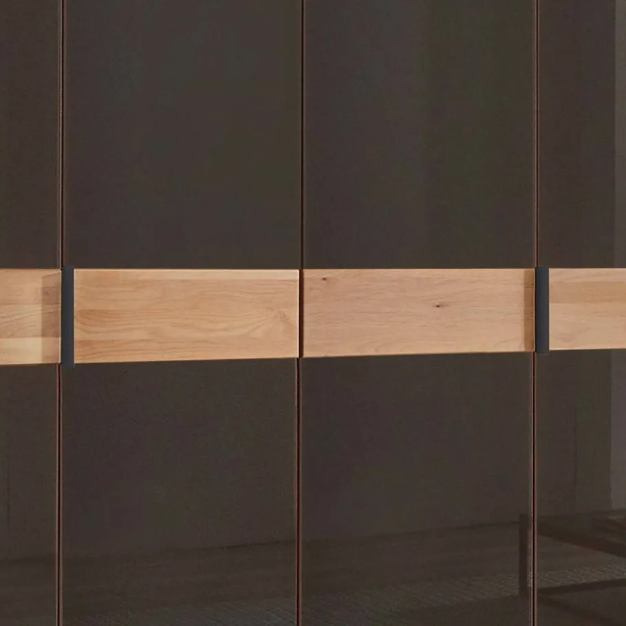 Outlet Wohnen 6-türiger Schrank mit Glas Dunkelbraun - Hung