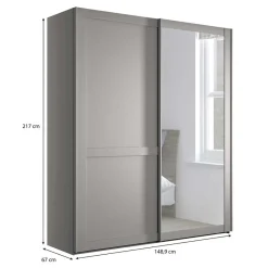 Sale Wohnen 2-türiger Schwebetüren-Schrank mit Spiegel - Ridonna