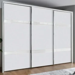 Online Wohnen 3-türiger Schwebetürenschrank in Weiß - Elisabeth