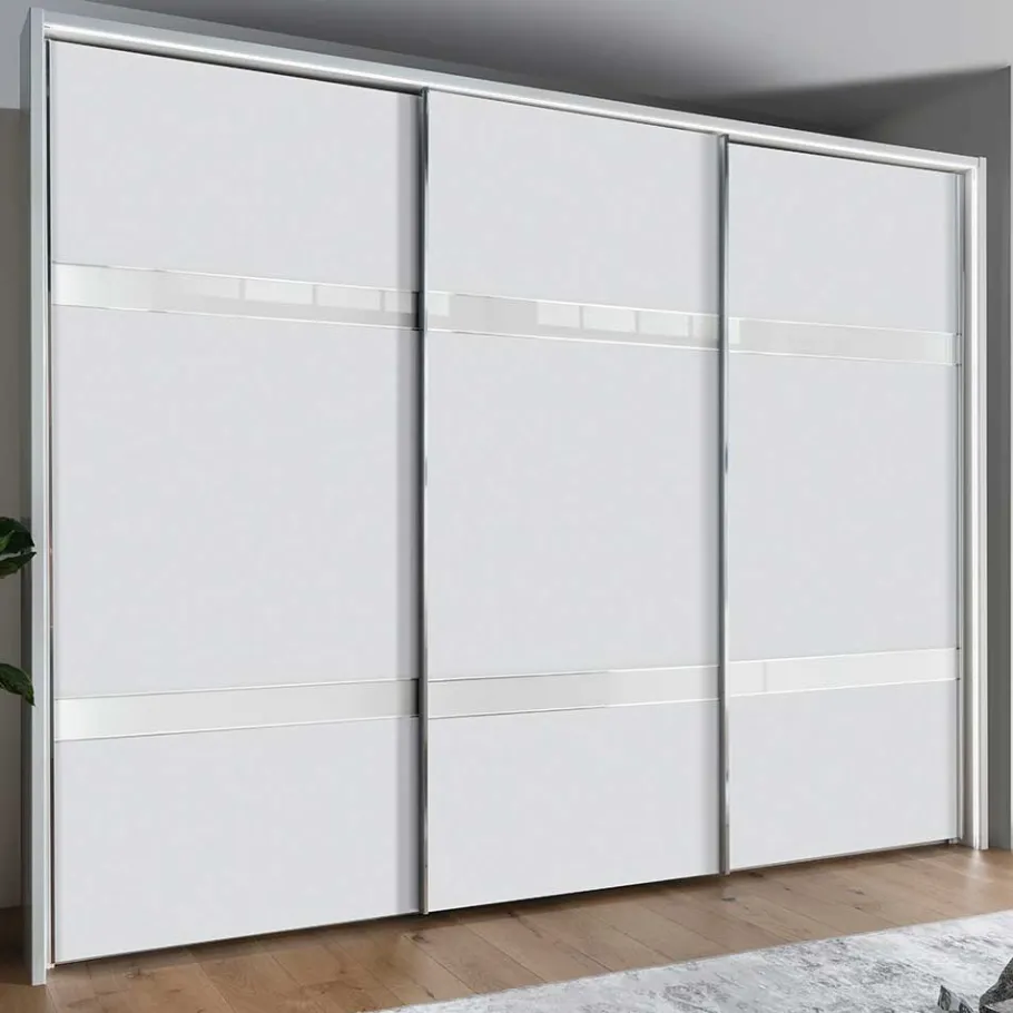 Online Wohnen 3-türiger Schwebetürenschrank in Weiß - Elisabeth