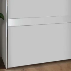 Online Wohnen 3-türiger Schwebetürenschrank in Weiß - Elisabeth