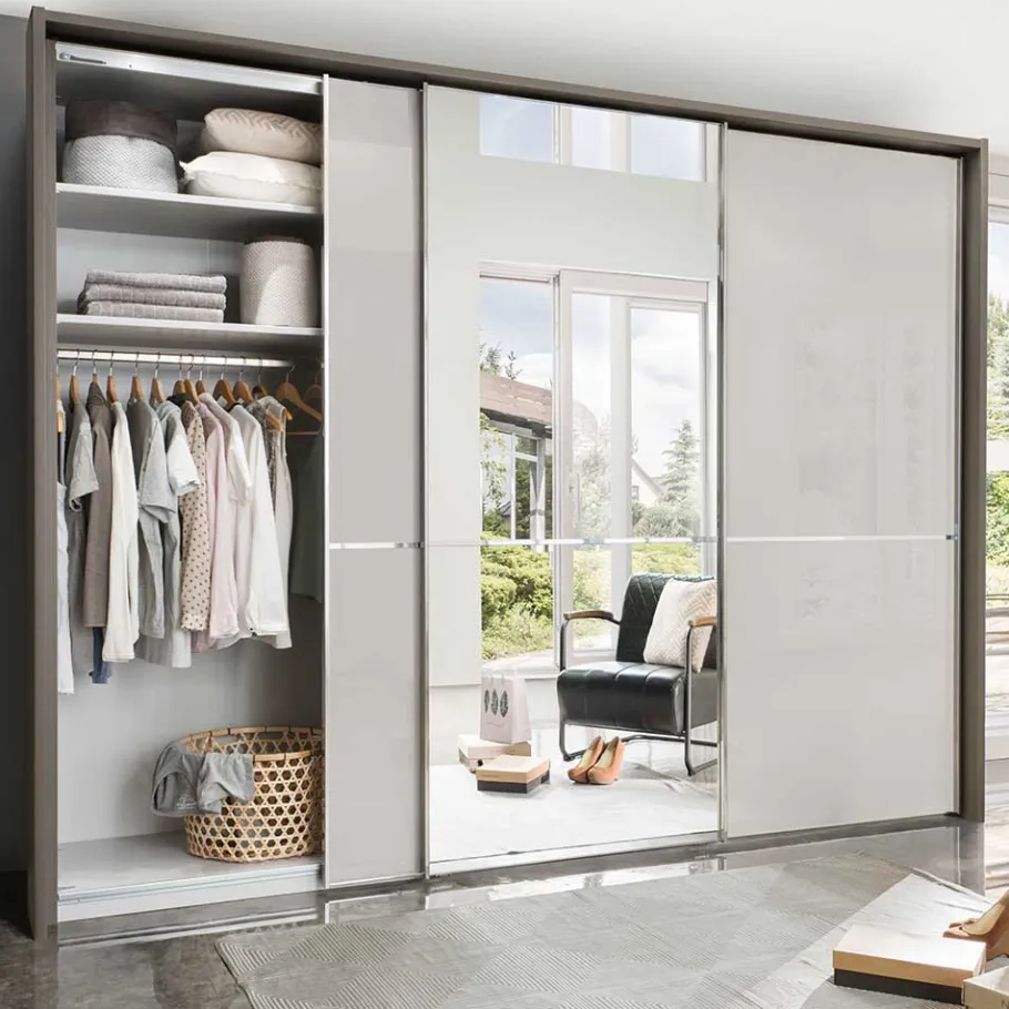 Outlet Wohnen 3-türiger Schwebetürenschrank mit Passepartout - Ostranca