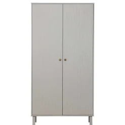 Sale Wohnen 2-türiger Skandi Kleiderschrank in Grau - Huvina