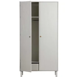 Sale Wohnen 2-türiger Skandi Kleiderschrank in Grau - Huvina