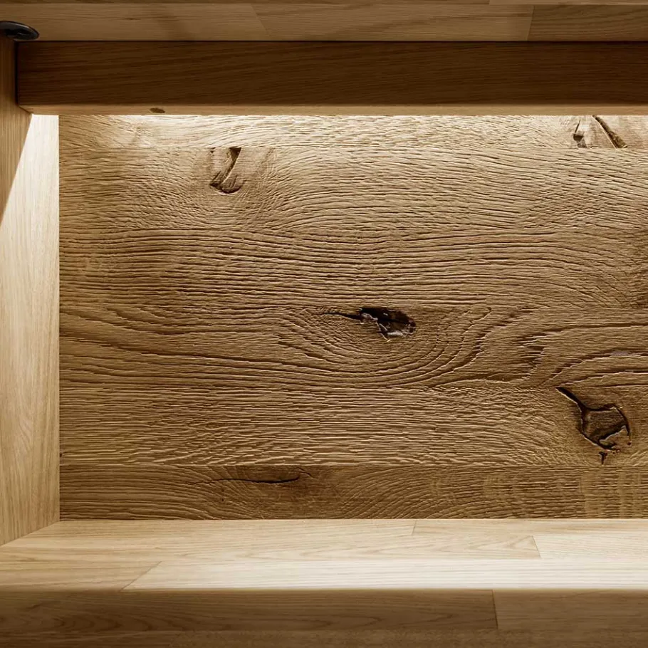 Wohnen 2-türiger Wohnzimmerschrank mit LED Beleuchtung - Xeddos