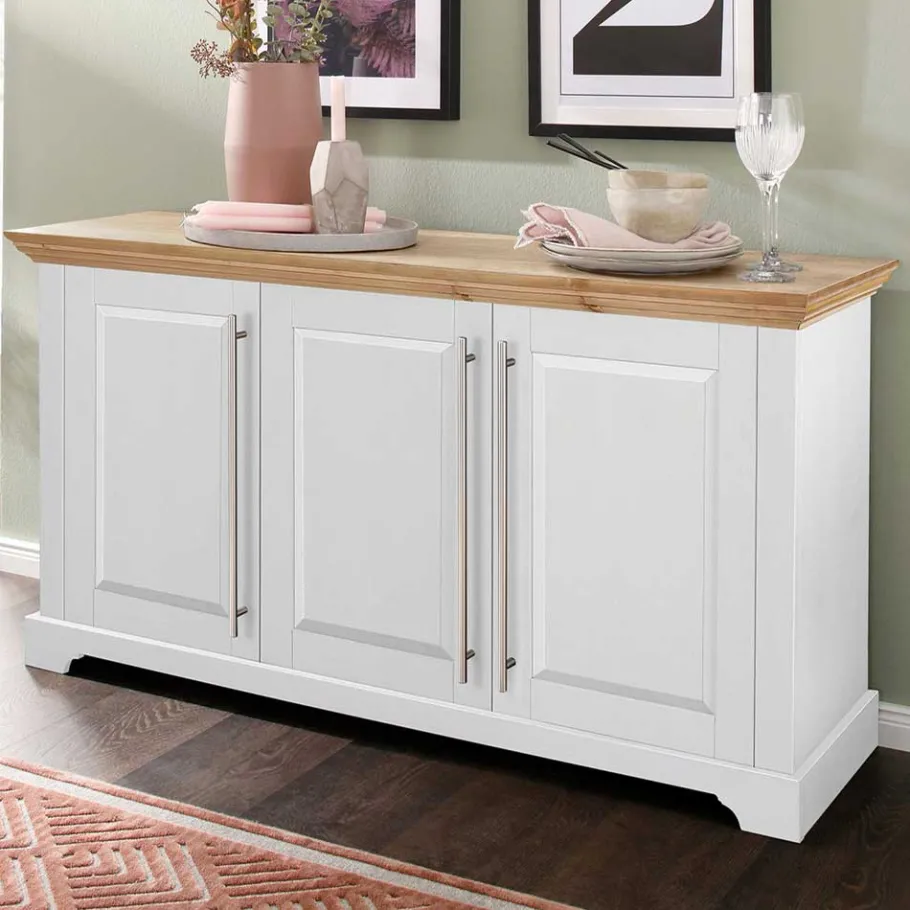 Wohnen 3-türiges Sideboard - modernes Landhaus - Eyzaco