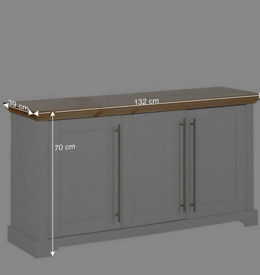Wohnen 3-türiges Sideboard - modernes Landhaus - Eyzaco