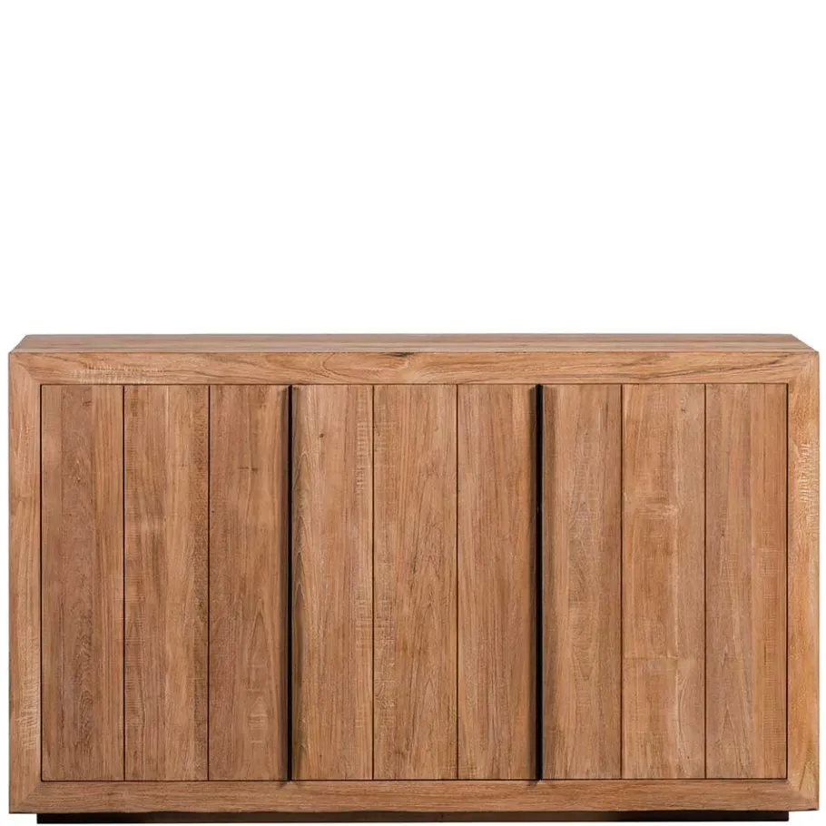 Best Wohnen 3-türiges Sideboard aus Teak Massivholz - Myons