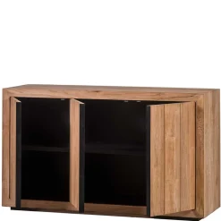 Best Wohnen 3-türiges Sideboard aus Teak Massivholz - Myons