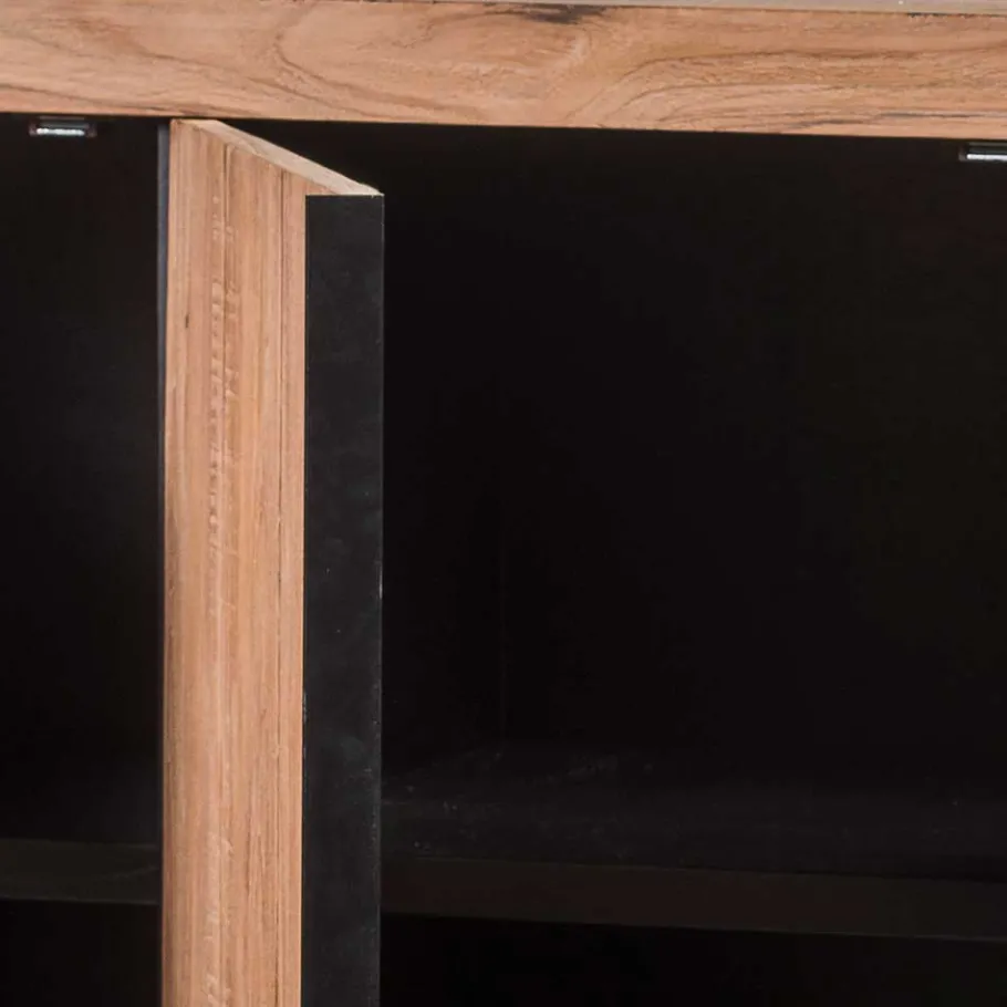 Best Wohnen 3-türiges Sideboard aus Teak Massivholz - Myons
