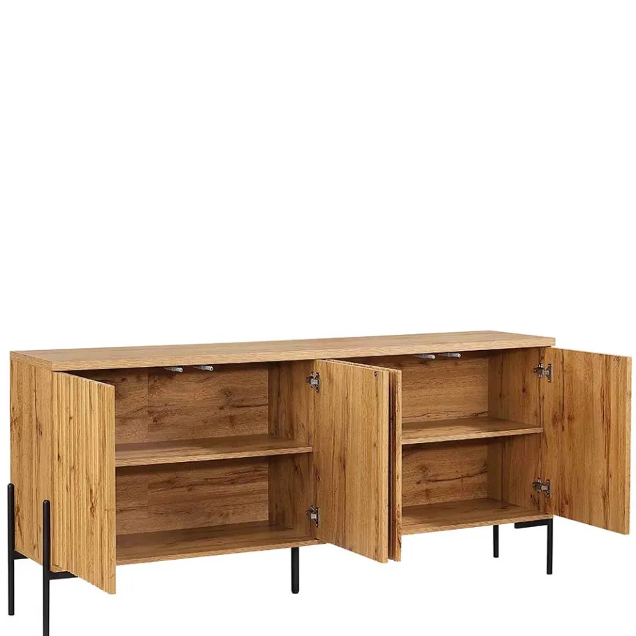 Best Wohnen 4-türiges Sideboard im Skandi Design - Elastian