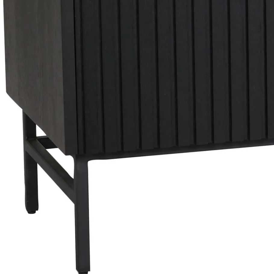 Best Wohnen 3-türiges Sideboard in Schwarz - Hemorian