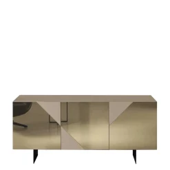 Online Wohnen 3-türiges Sideboard mit Spiegelglas in Bronze - Razepta