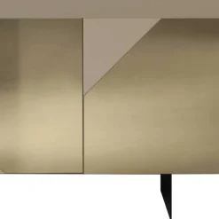 Online Wohnen 3-türiges Sideboard mit Spiegelglas in Bronze - Razepta