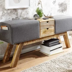 Wohnen Turnbock Design Bank mit zwei Schubladen - Ruamantico