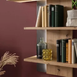 New Wohnen TV Anbauwand in Eicheoptik - Nikdus (vierteilig)