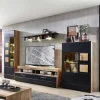 Online Wohnen TV Anbauwand in Schwarz & Wildeiche - Kandu (vierteilig)