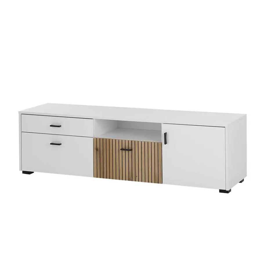 Wohnen TV Anbauwand Set modern - Nenaloro (vierteilig)
