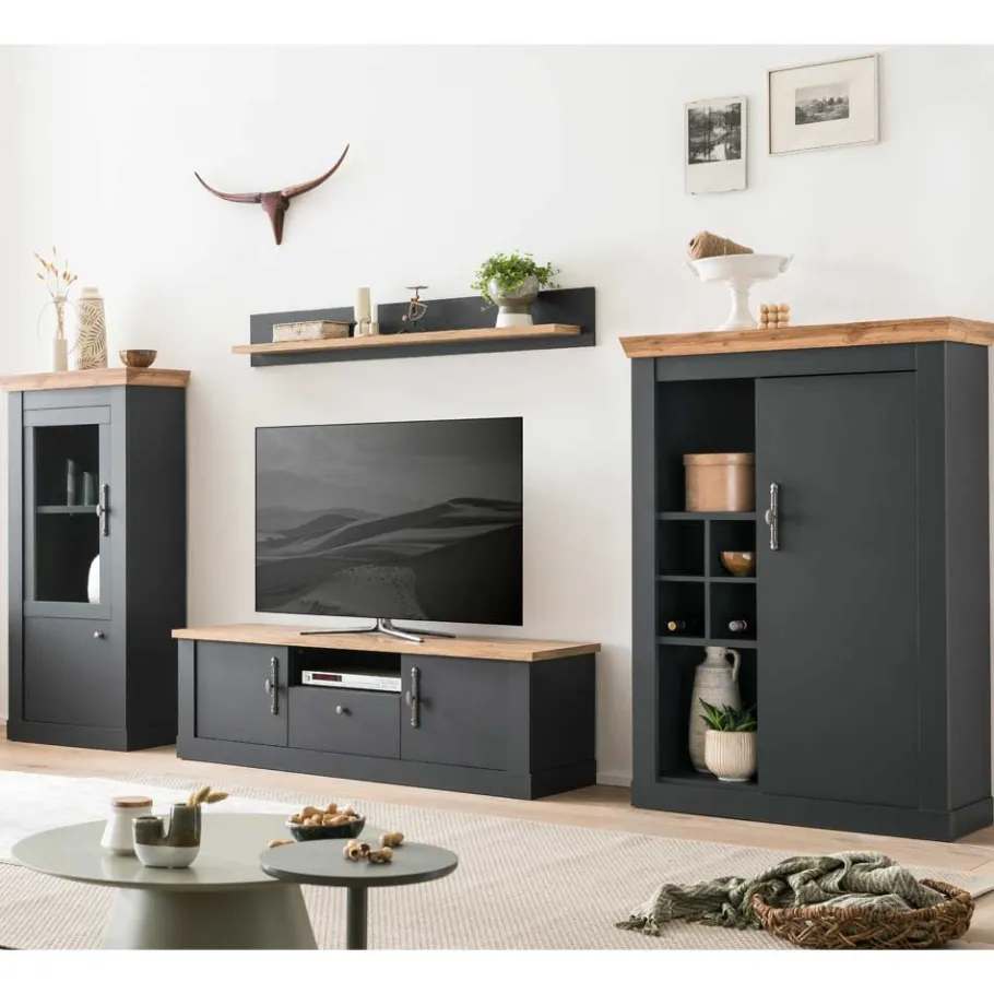 Sale Wohnen TV Anbauwand Wohnzimmermöbel Set - Lionel (vierteilig)