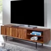 New Wohnen TV Board aus Sheesham Massivholz & Metall - Elmin