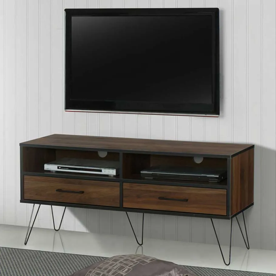 Sale Wohnen TV Board in brauner Holzoptik - Hamidy