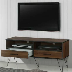 Sale Wohnen TV Board in brauner Holzoptik - Hamidy