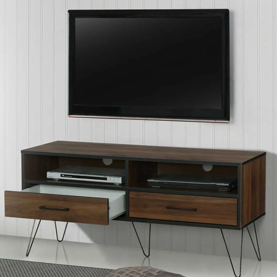 Sale Wohnen TV Board in brauner Holzoptik - Hamidy