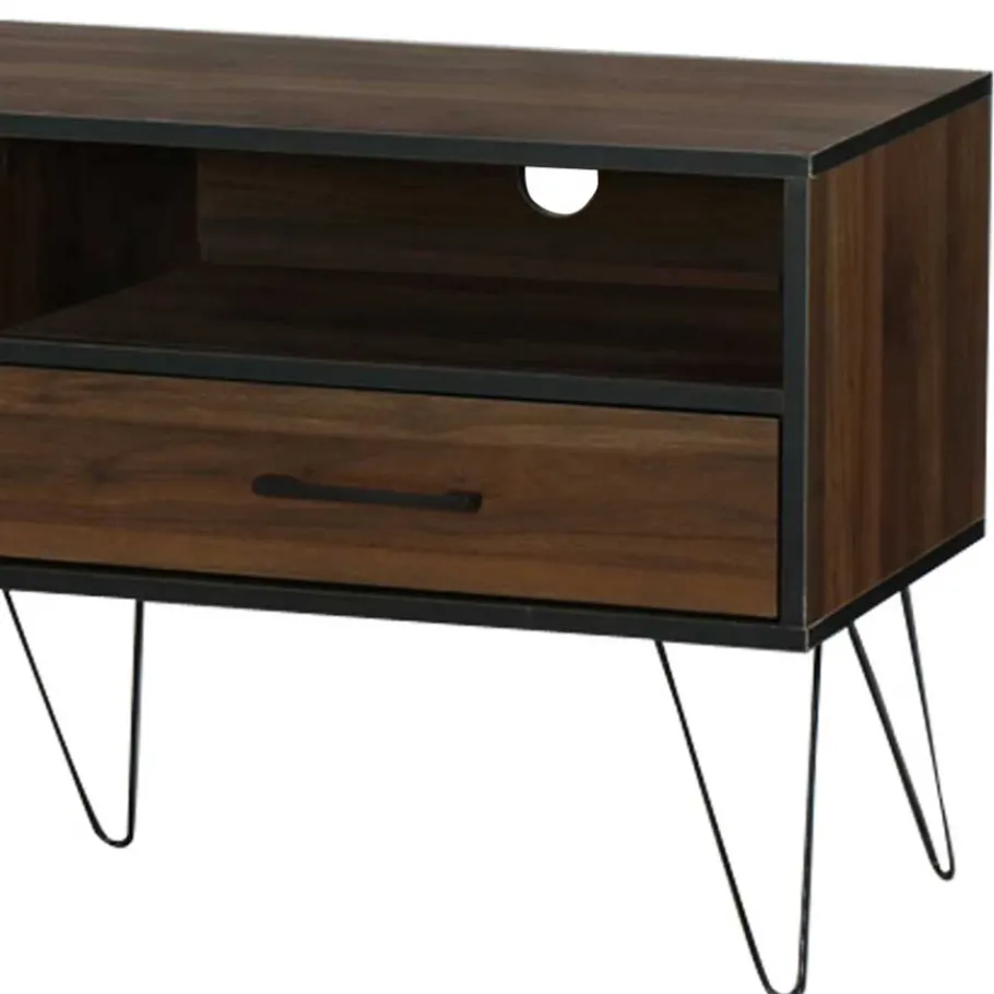Sale Wohnen TV Board in brauner Holzoptik - Hamidy