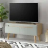 Best Wohnen TV Board in Mintgrün mit Eiche - Armina