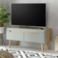Best Wohnen TV Board in Mintgrün mit Eiche - Armina