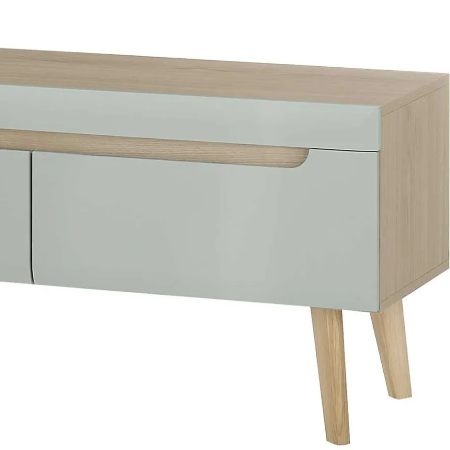 Best Wohnen TV Board in Mintgrün mit Eiche - Armina