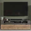 Outlet Wohnen TV Board in Wildeiche NB & Grau - Scarlett