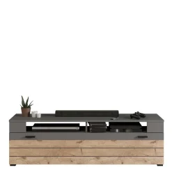 Outlet Wohnen TV Board in Wildeiche NB & Grau - Scarlett