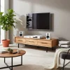 Discount Wohnen TV Board mit drei Schubladen aus Wildeiche - Kerfa