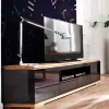 New Wohnen TV Hochglanz Lowboard in Schwarz - Ercurs