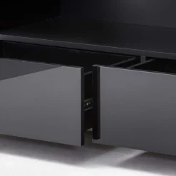 New Wohnen TV Hochglanz Lowboard in Schwarz - Ercurs