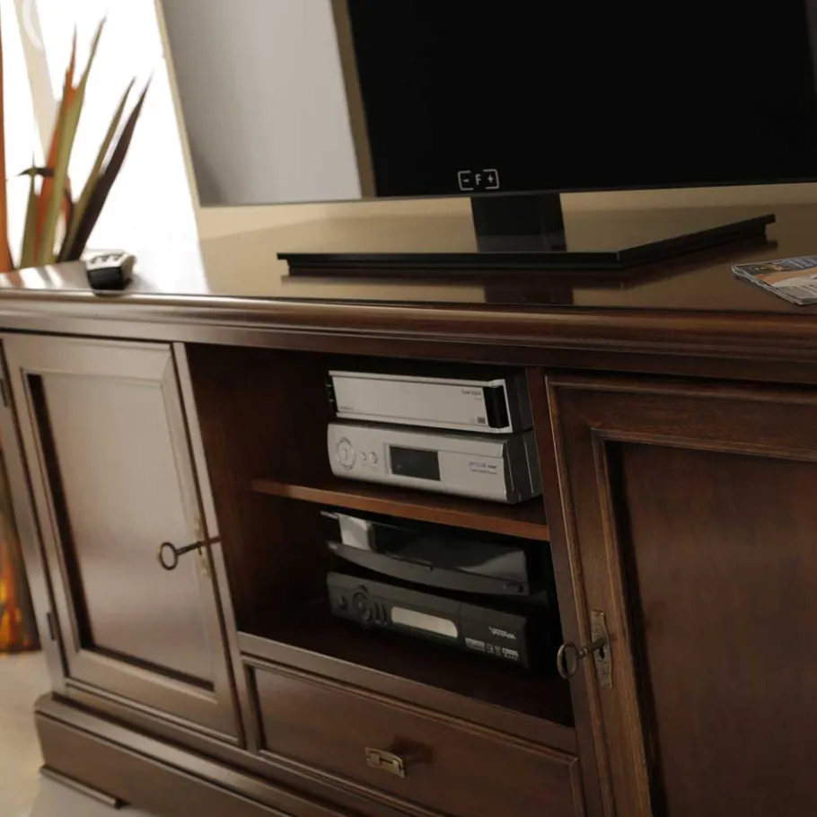 New Wohnen TV Kommode in Walnussfarben Antik - Istefanio
