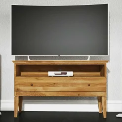 Outlet Wohnen TV Kommode Masdamos aus Wildeiche massiv geölt