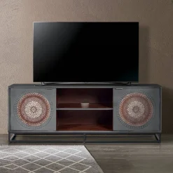 New Wohnen TV Lowboard - dekorativ mit Mandalas - Mesusco