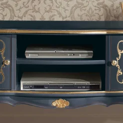 Hot Wohnen TV Lowboard im Barockstil in Dunkelblau - Otaligo