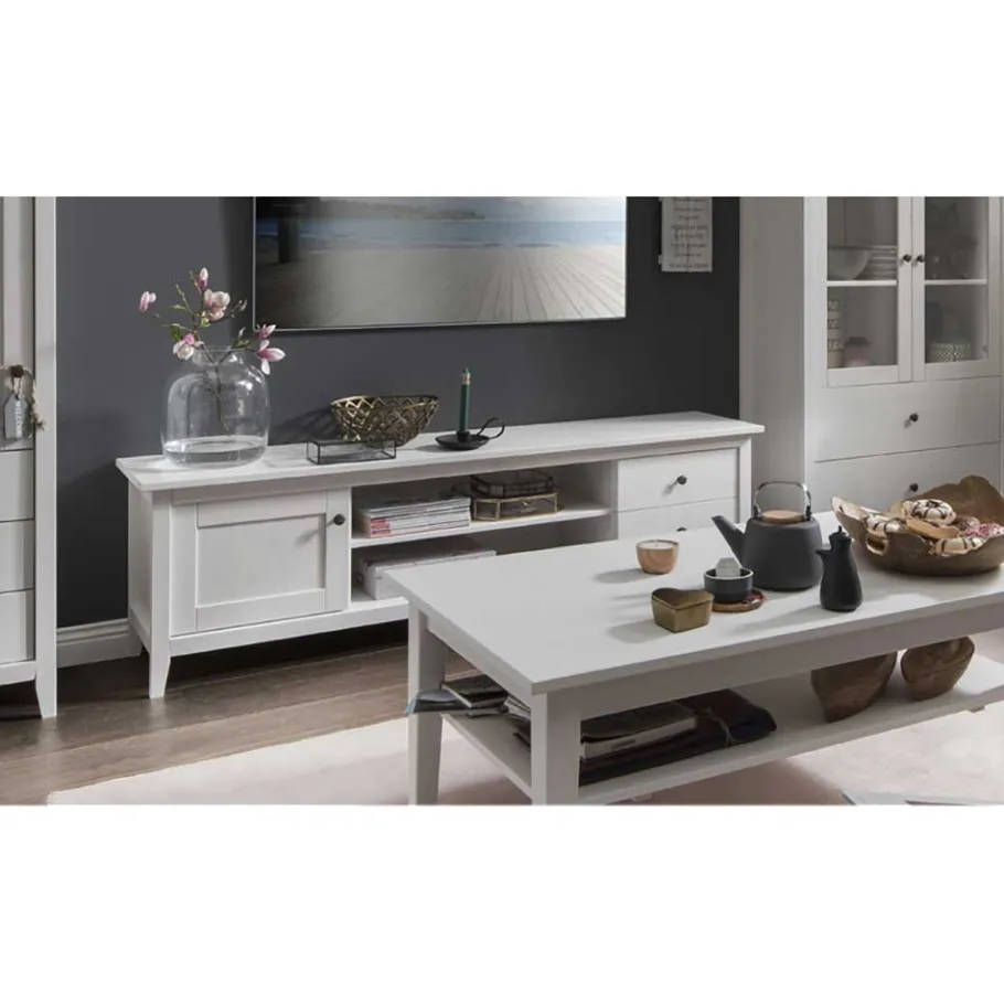 New Wohnen TV Lowboard im modernen Landhausstil - Astinion