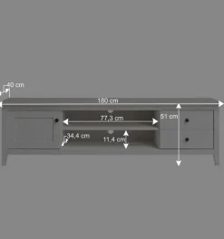 New Wohnen TV Lowboard im modernen Landhausstil - Astinion