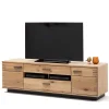 Best Wohnen TV Lowboard in Eiche Bianco & Anthrazit - Crupean I