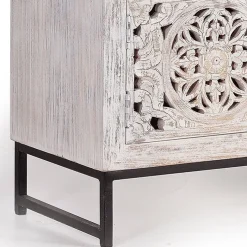 Best Wohnen TV Lowboard in Mangoholz White Wash - Fudorus