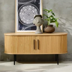 Clearance Wohnen TV Lowboard in ovalem Design - Teorina