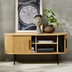 Clearance Wohnen TV Lowboard in ovalem Design - Teorina